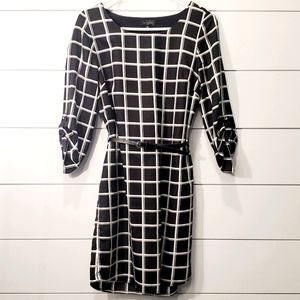 The Limited Geometric Printed Belted Dress XS